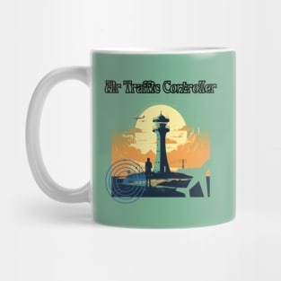 Air Traffic Controller, radar, airplane Mug